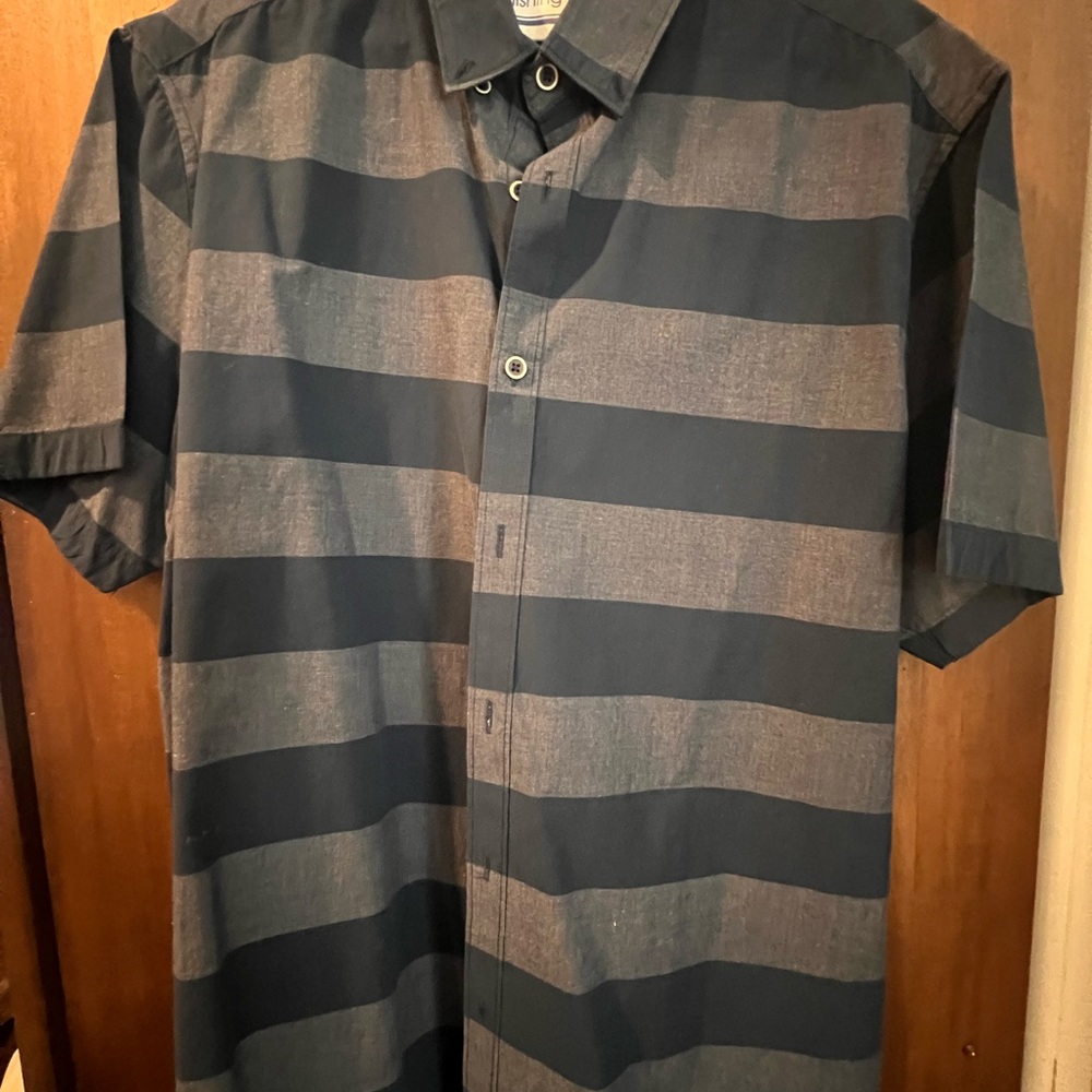 Navy Striped Men's Shirt